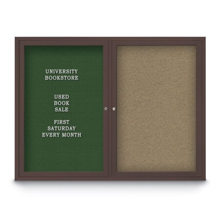 United Visual Products Corkboard, 36"x36", Dark Spruce/Gold UV403PLUS-GOLD-DRKSPR